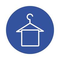 hanger with towel block style vector