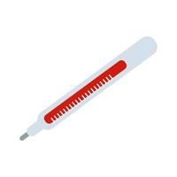 medical thermometer flat style icon vector