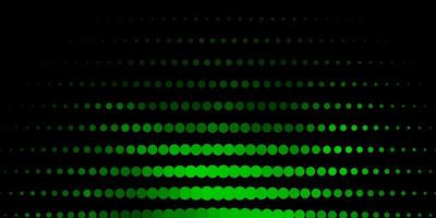 Dark Green vector texture with disks.