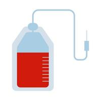 blood bag donation flat style icon vector