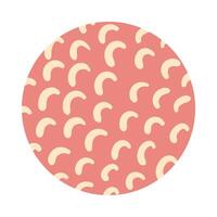 half circle organic pattern block style vector