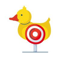 fair duck with target hand draw style vector