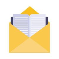 envelope mail flat style icon vector