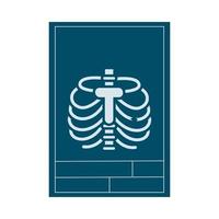 icono de estilo plano médico de rayos x vector