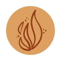 fire flame boho hand draw style vector