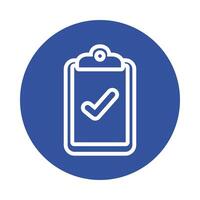 checklist clipboard block style icon vector