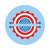 garlands with usa flag block style vector
