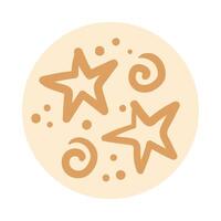 universe stars boho hand draw style vector