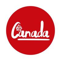 canada word lettering block style vector