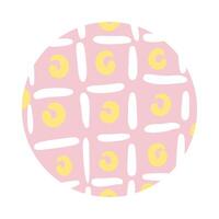 circles organic pattern block style vector