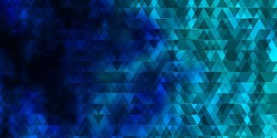 Light BLUE vector background with lines, triangles.