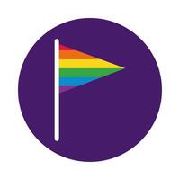 flag colors gay pride block style vector