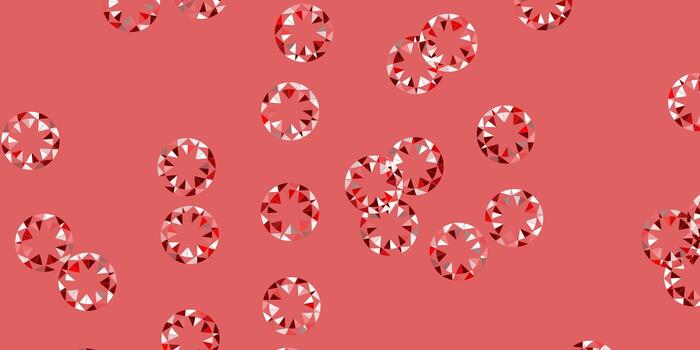 Light red vector pattern with spheres.