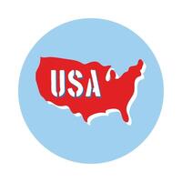 usa map with name block style vector