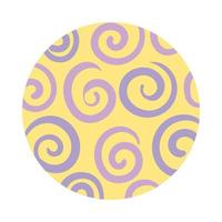 spiral organic pattern block style vector