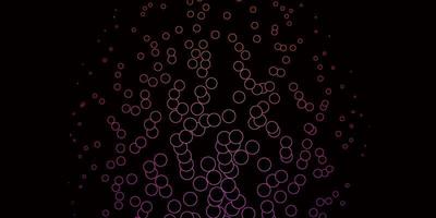 Dark Multicolor vector background with bubbles.