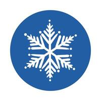 icono de estilo de bloque de hielo de copo de nieve vector