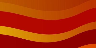 Light Orange vector background with curved lines.