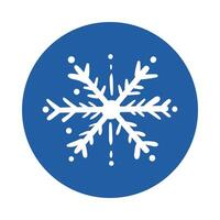 snowflake ice block style icon vector