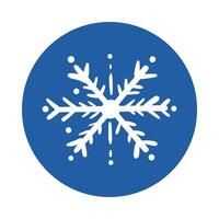 icono de estilo de bloque de hielo de copo de nieve vector