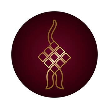 ramadan kareem decorative element hanging block gradient style vector