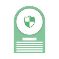security shield guard isolated icon vector