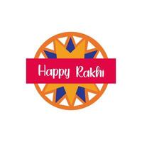 happy raksha bandhan flower decoration flat style vector