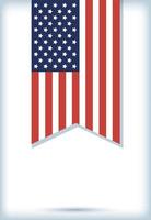 diseño de vector de banner de bandera de Estados Unidos