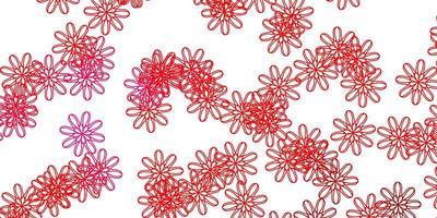 Light Pink, Red vector natural backdrop with flowers.