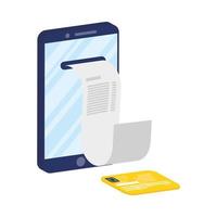online ecommerce with smartphone and credit card vector