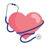 heart with stethoscope vector design