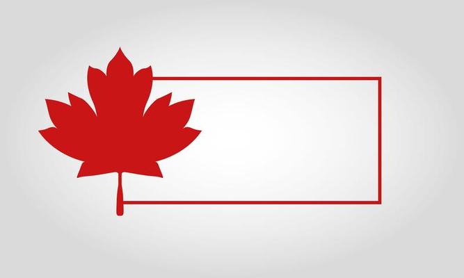 Frame with canadian maple leaf for happy canada day vector design