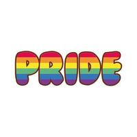 pride with gay pride colors vector