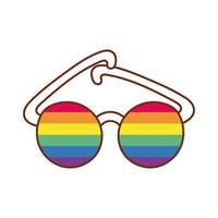 sunglasses with gay pride colors