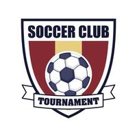 soccer tournament icon with shield vector