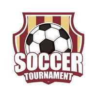 soccer tournament icon with shield vector