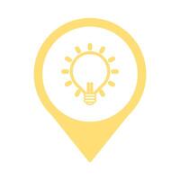 lightbulb idea isolated icon vector