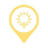 lightbulb idea isolated icon vector