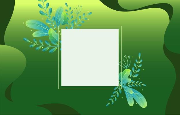 Elegant Floral Glowing Green Background