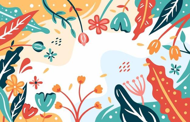 Modern Abstract Floral Background