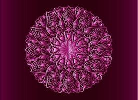 diseño de mandala arabesco ornamental, floral y abstracto rosa vector