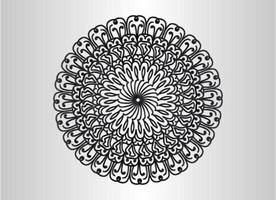 diseño de mandala arabesco ornamental, floral y abstracto negro vector