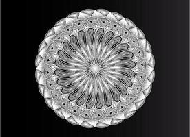 White ornamental, floral and abstract arabesque mandala design vector