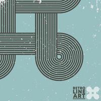 Retro grunge texture background with vintage striped lines vector