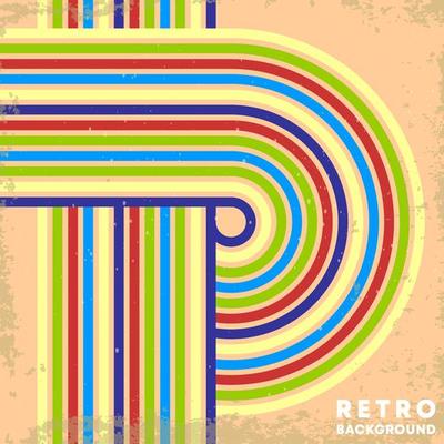 Retro grunge texture background with vintage striped lines