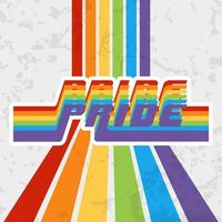 diseño de tipografía lgbt pride para cartel vector