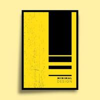 Minimal yellow geometric design for poster