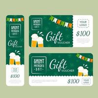 Saint Patrick Voucher Gift Set vector