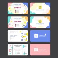 Memphis and Geometric Business Card vector