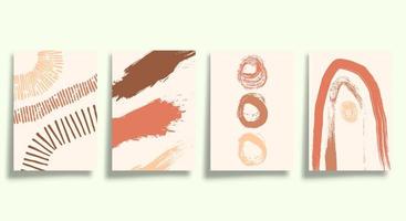 Set of abstract minimalistic typography set vector